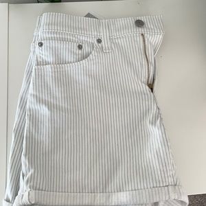 Levi's striped shorts.